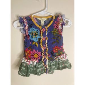 Matilda Jane Baby 3-6 Months Shirt Dress Floral Buttons